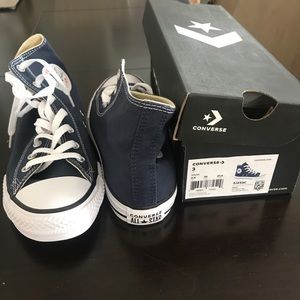 Converse navy high tops size 3 youth